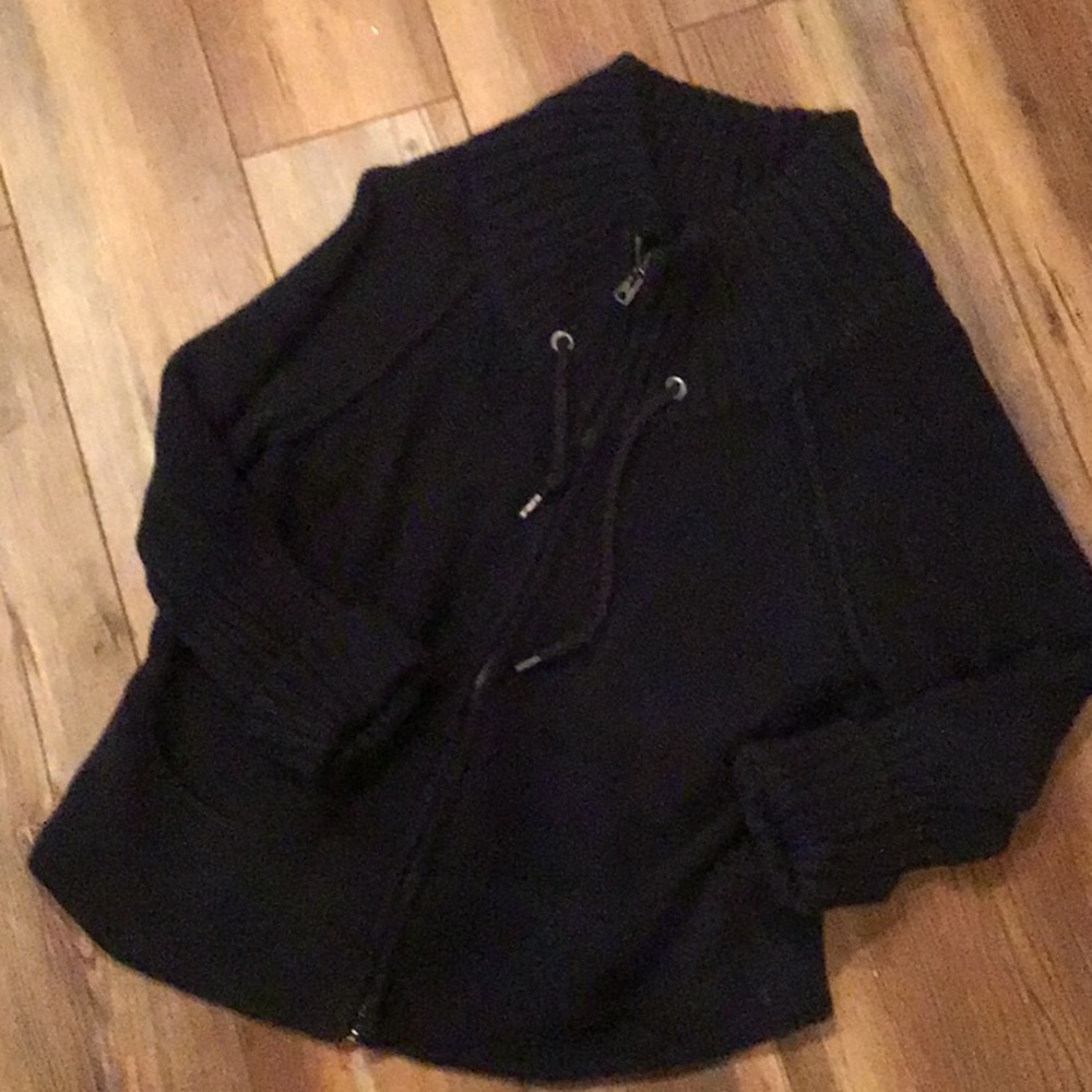 Navy zip sweater